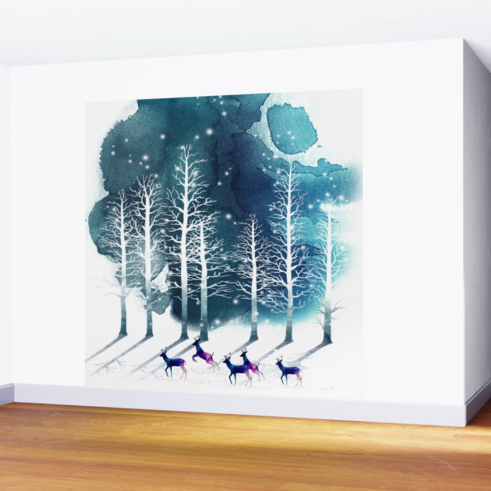 Winter Night 2 Wall Mural Gallery Image 2