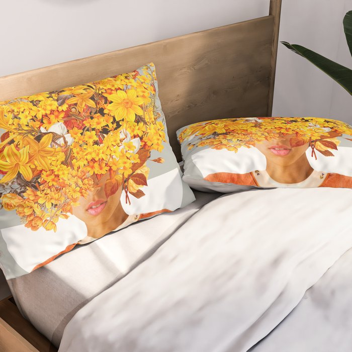 I Saw You Flower in the reflection of my Soul Pillow Sham Gallery Image 2