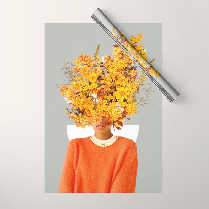 I Saw You Flower in the reflection of my Soul Wrapping Paper Gallery Image 1