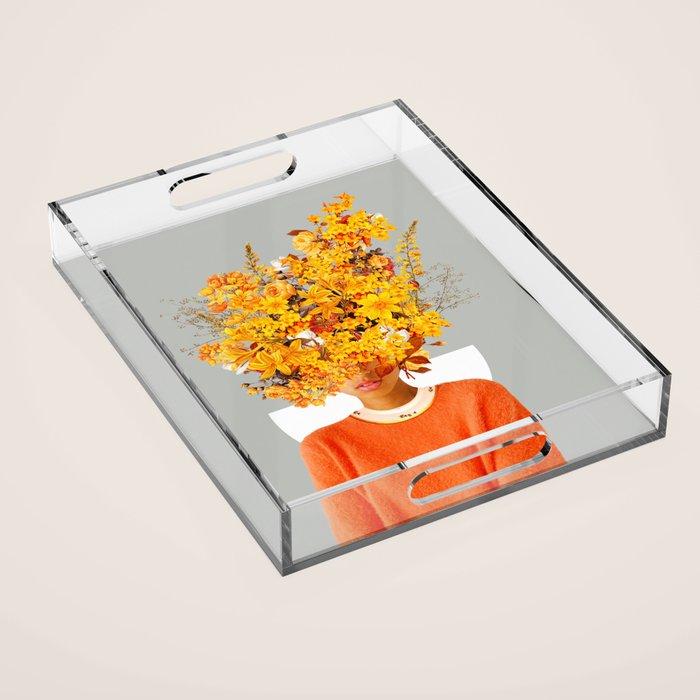 I Saw You Flower in the reflection of my Soul Acrylic Tray Gallery Image 1