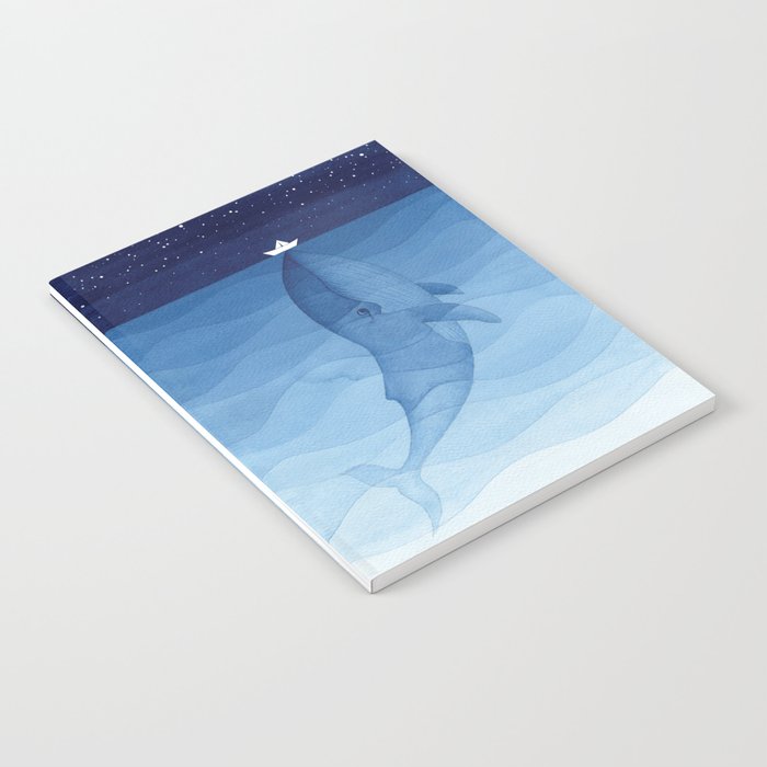 Whale blue ocean Notebook Gallery Image 1