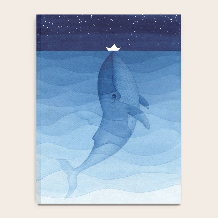 Whale blue ocean Notebook Gallery Image 4