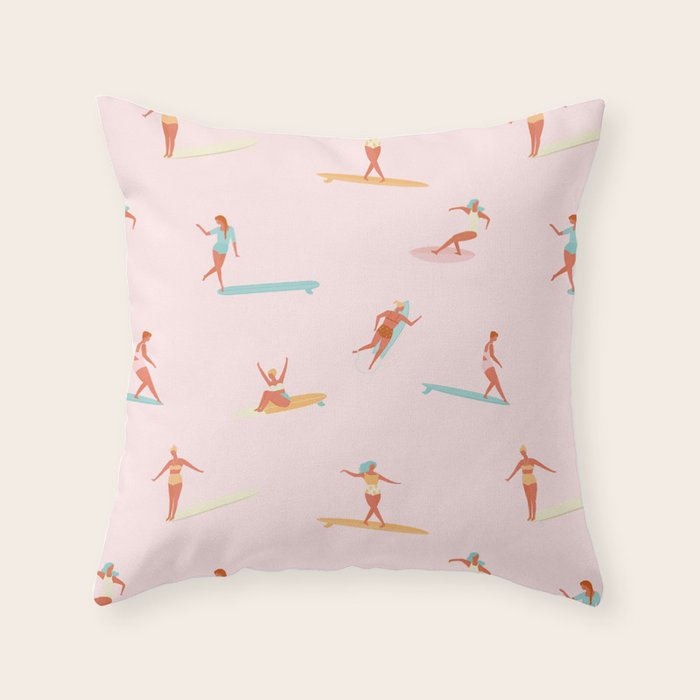 Sea babes Throw Pillow Gallery Image 6