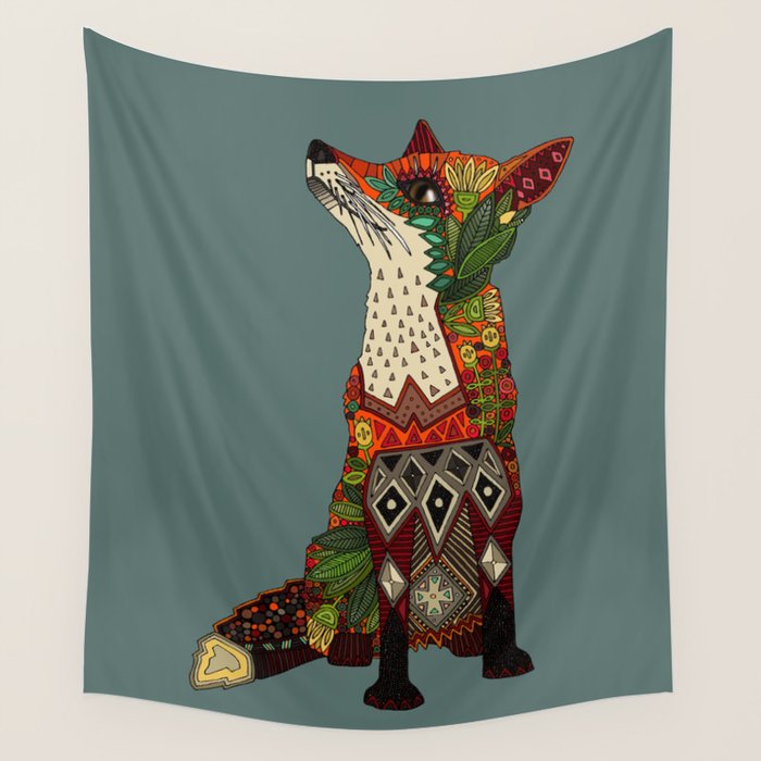 fox love Wall Tapestry Gallery Image 4