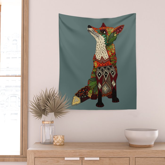 fox love Wall Tapestry Gallery Image 2