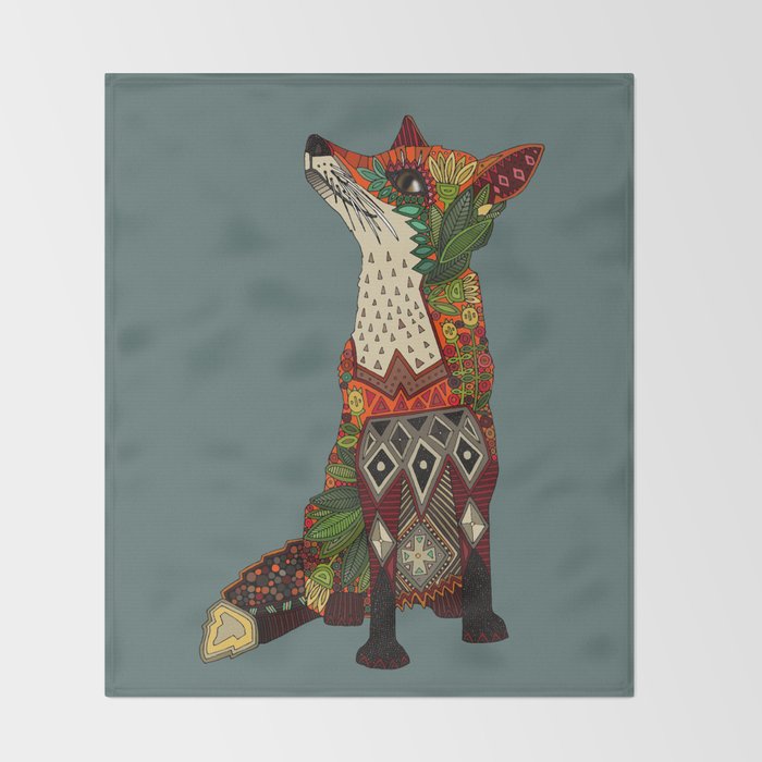 fox love Throw Blanket Gallery Image 2