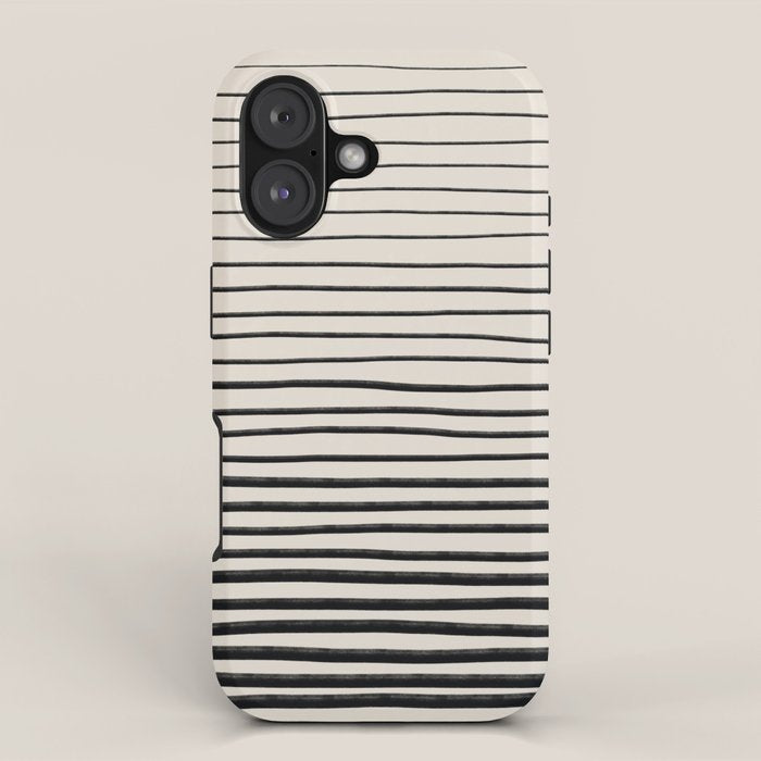 Black Horizontal Lines iPhone Case Gallery Image 1