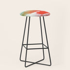 Ejaaz Haniff Colorful Abstract Acrylic Painting 'Storm In Paradise' Stool Gallery Image 1