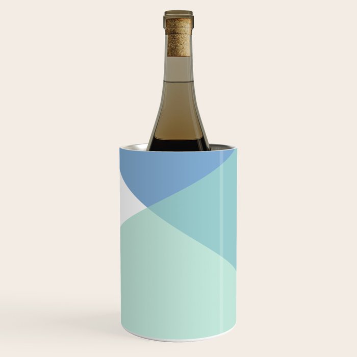 Geometrics - seafoam & blue concrete Wine Chiller Gallery Image 3