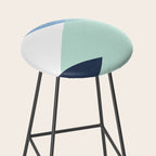 Geometrics - seafoam & blue concrete Stool Gallery Image 2