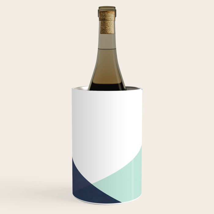 Geometrics - seafoam & blue concrete Wine Chiller Gallery Image 2