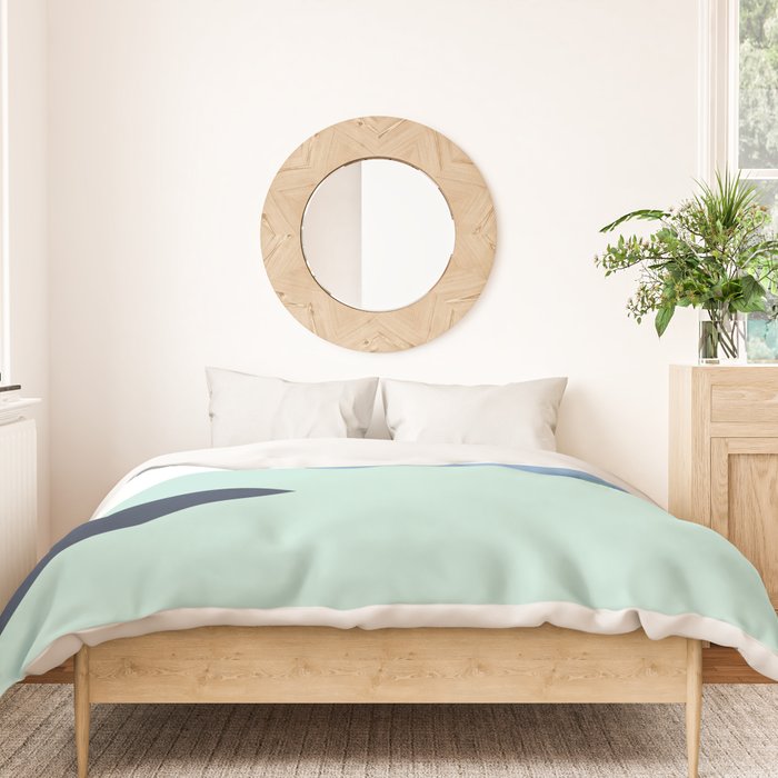 Geometrics - seafoam & blue concrete Duvet Cover Gallery Image 3