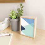 Geometrics - seafoam & blue concrete Mini Art Print Gallery Image 2