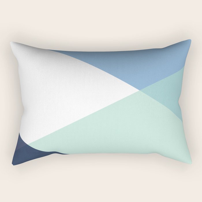 Geometrics - seafoam & blue concrete Rectangular Pillow Gallery Image 2