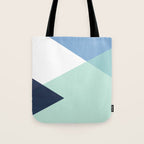 Geometrics - seafoam & blue concrete Tote Bag Gallery Image 1