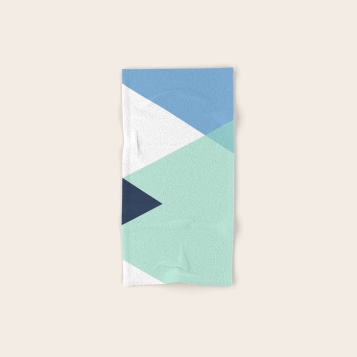 Geometrics - seafoam & blue concrete Towels Gallery Image 1
