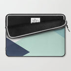 Geometrics - seafoam & blue concrete Laptop Sleeve Gallery Image 2