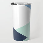 Geometrics - seafoam & blue concrete Travel Mug Gallery Image 3