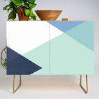Geometrics - seafoam & blue concrete Credenza Gallery Image 1