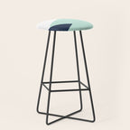 Geometrics - seafoam & blue concrete Stool Gallery Image 1