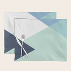 Geometrics - seafoam & blue concrete Placemat Gallery Image 1