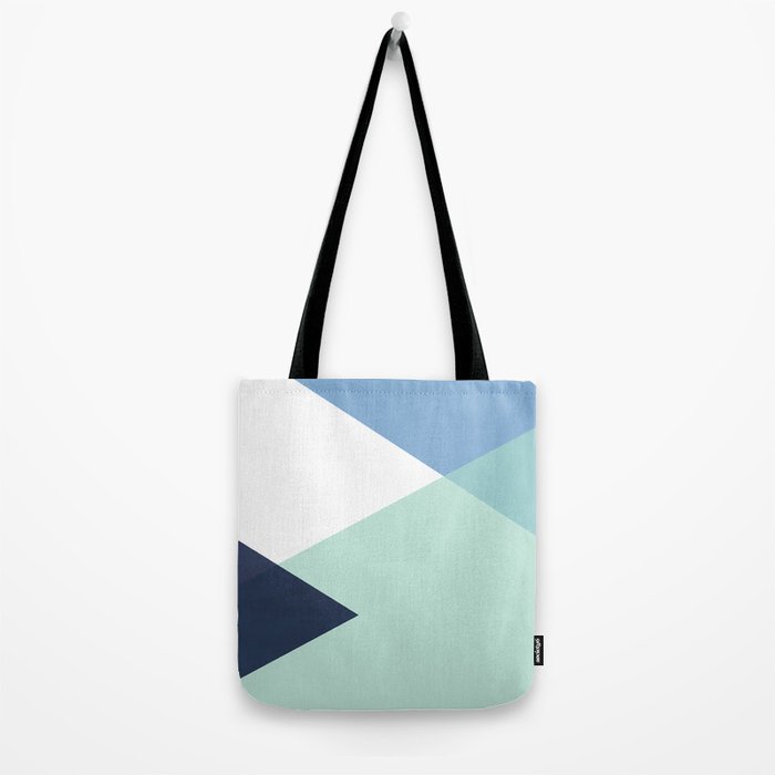 Geometrics - seafoam & blue concrete Tote Bag Gallery Image 2