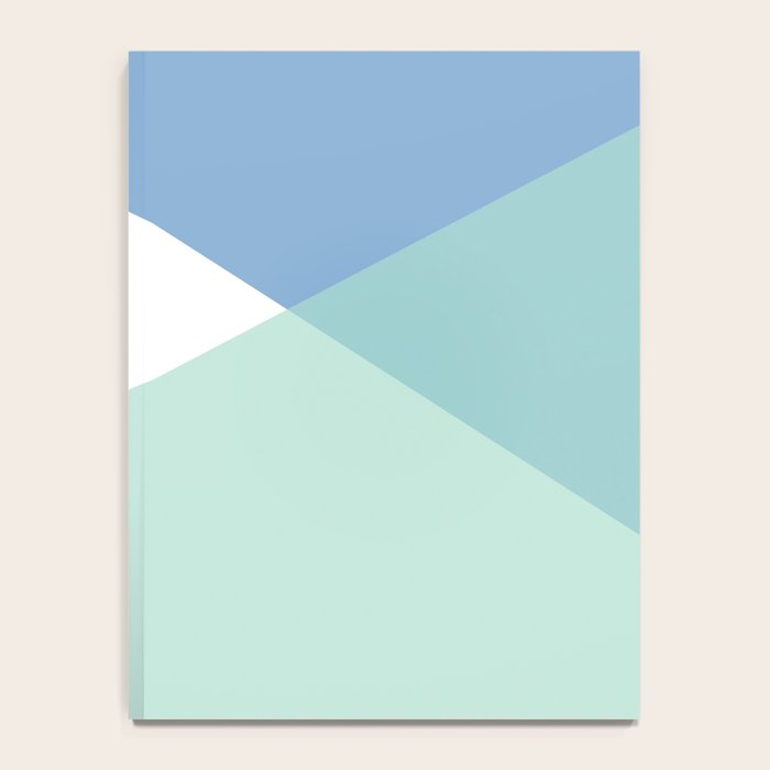 Geometrics - seafoam & blue concrete Notebook Gallery Image 4