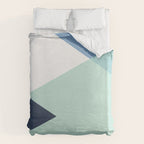 Geometrics - seafoam & blue concrete Duvet Cover Gallery Image 6