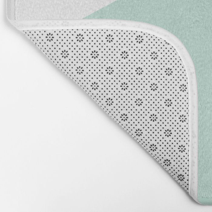 Geometrics - seafoam & blue concrete Bath Mat Gallery Image 2
