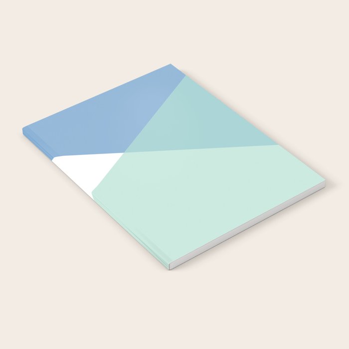 Geometrics - seafoam & blue concrete Notebook Gallery Image 1