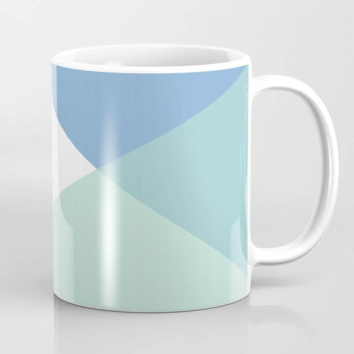 Geometrics - seafoam & blue concrete Coffee Mug Gallery Image 1