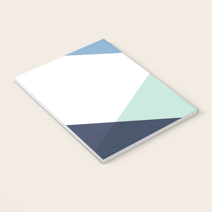 Geometrics - seafoam & blue concrete Notebook Gallery Image 3