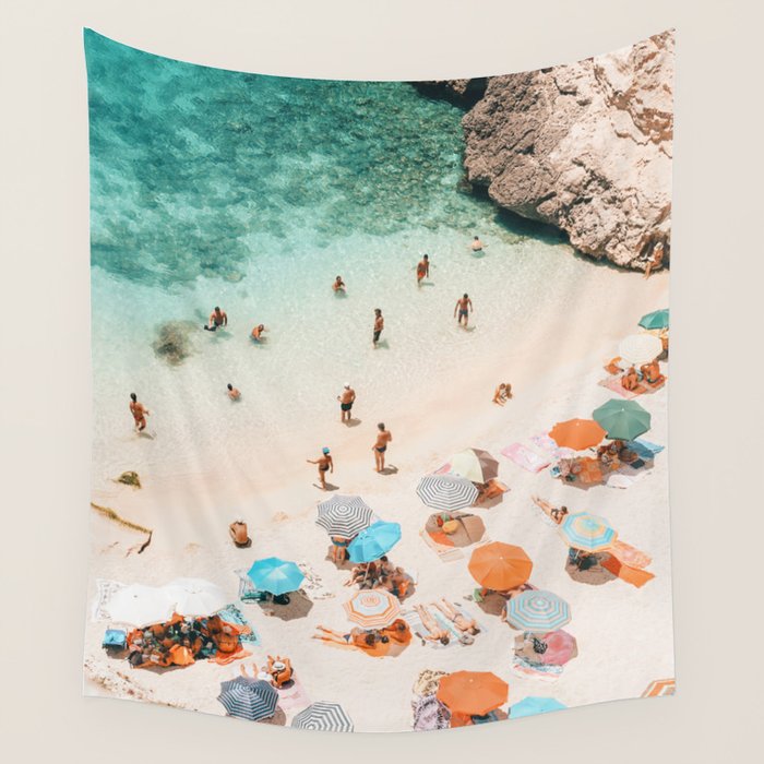 Puglia Beach Wall Tapestry Gallery Image 1