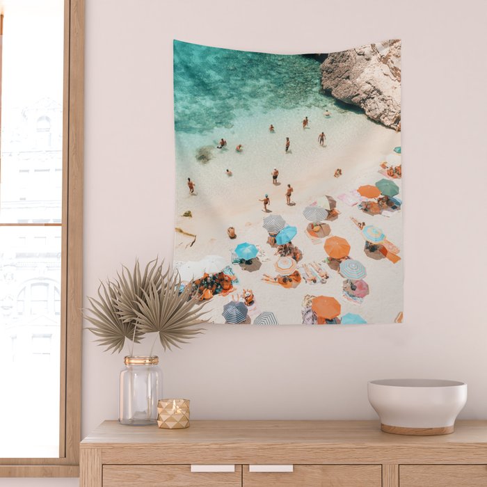 Puglia Beach Wall Tapestry Gallery Image 2