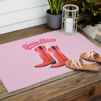 YEEE HAW Cowgirl Boots Outdoor Rug Gallery Image 2