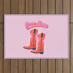 YEEE HAW Cowgirl Boots Outdoor Rug Gallery Image 1