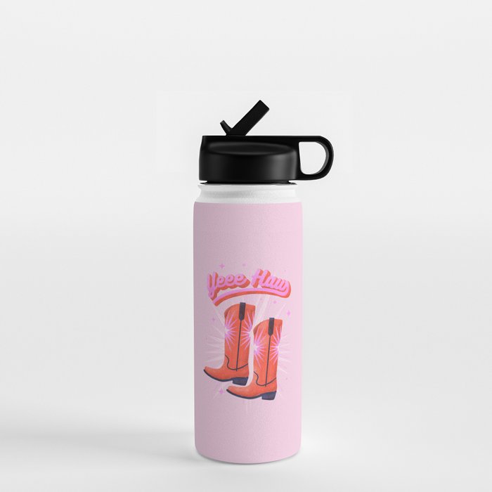 YEEE HAW Cowgirl Boots Water Bottle Gallery Image 1