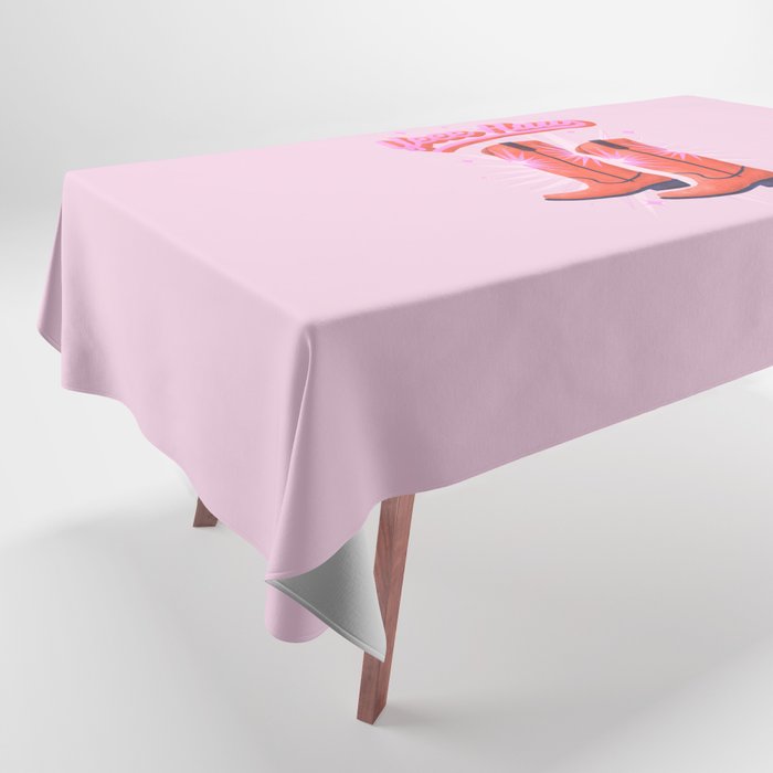 YEEE HAW Cowgirl Boots Tablecloth Gallery Image 1