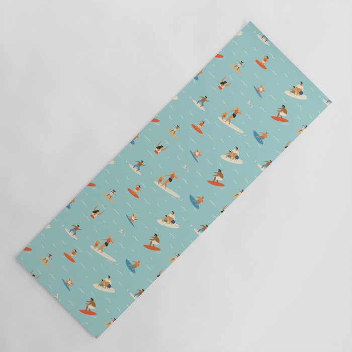 Surfing kids Yoga Mat Gallery Image 1