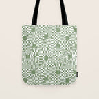 Green Op Art Vibes Tote Bag Gallery Image 1