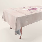 Luna and Emerald - Vintage Pink Tablecloth Gallery Image 1