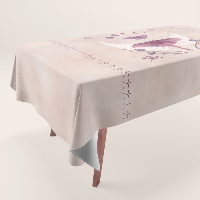 Luna and Emerald - Vintage Pink Tablecloth Gallery Image 1