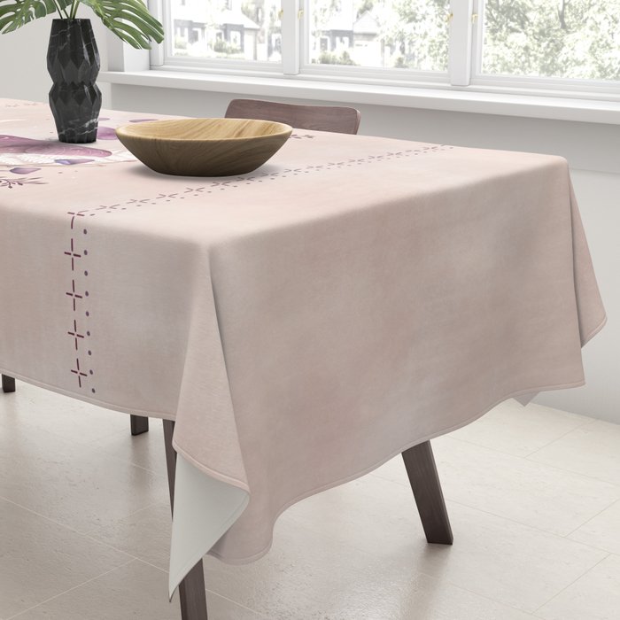 Luna and Emerald - Vintage Pink Tablecloth Gallery Image 3