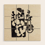 Ink Labyrinth Wood Wall Art Gallery Image 1