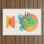 Summer Eclipse Mid Century Abstract Shapes Outdoor Rug Gallery Image 1