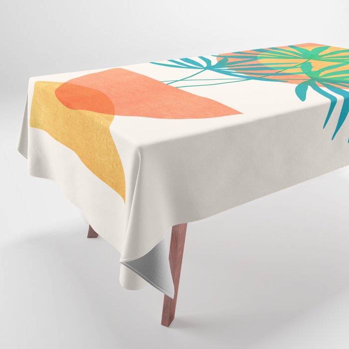 Summer Eclipse Mid Century Abstract Shapes Tablecloth Gallery Image 1