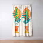 Summer Eclipse Mid Century Abstract Shapes Window Curtain Gallery Image 3