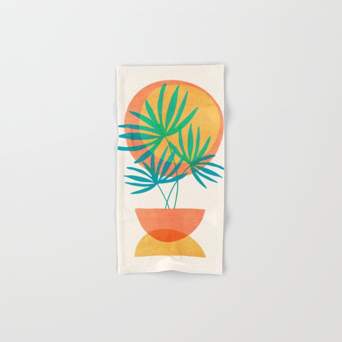 Summer Eclipse Mid Century Abstract Shapes Bath Towel Gallery Image 1
