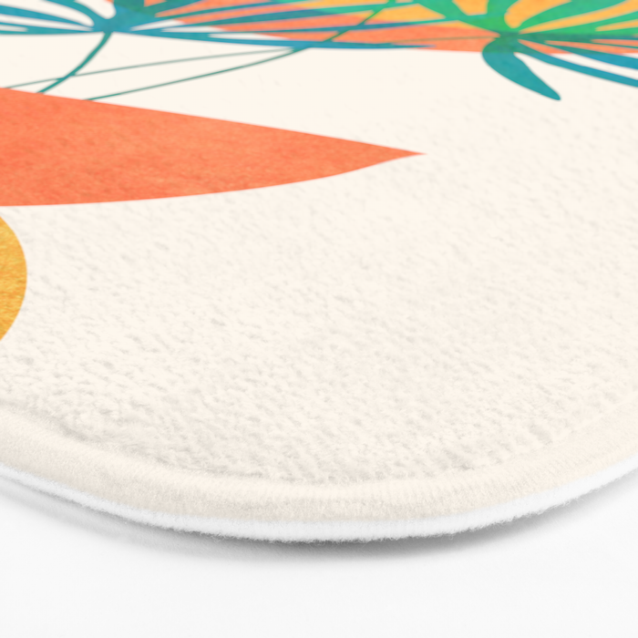 Summer Eclipse Mid Century Abstract Shapes Bath Mat Gallery Image 3