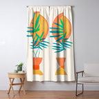 Summer Eclipse Mid Century Abstract Shapes Window Curtain Gallery Image 5